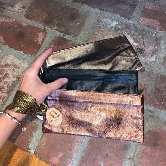 Georgie Alexander Handbags - Georgie Alexander Leather Wristlet Clutch